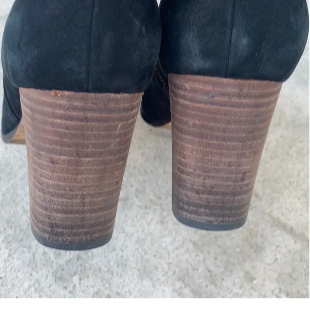Cole Haan Women's Cassidy Black Nubuck Nike Air Ankle Heel Boot Size 8